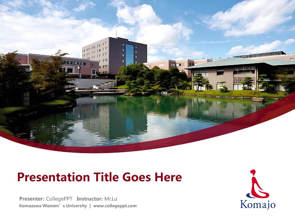 Komazawa Women’s University Course/Courseware Creation PPT Template4:3 ratio PPT effect preview image5