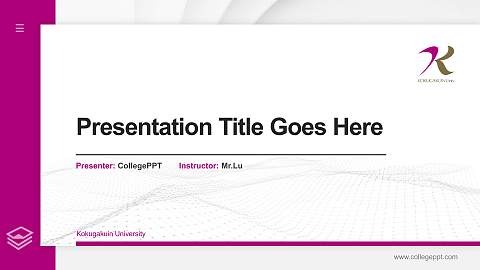 Kokugakuin University Thesis Proposal/Graduation Defense PPT Template