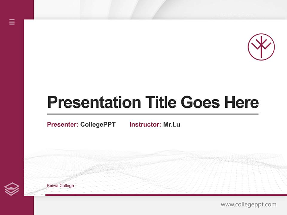 Keiwa College Thesis Proposal/Graduation Defense PPT Template4:3 ratio PPT effect preview image5
