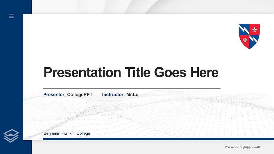 Benjamin Franklin College Thesis Proposal/Graduation Defense PPT Template16:9 ratio PPT effect preview image