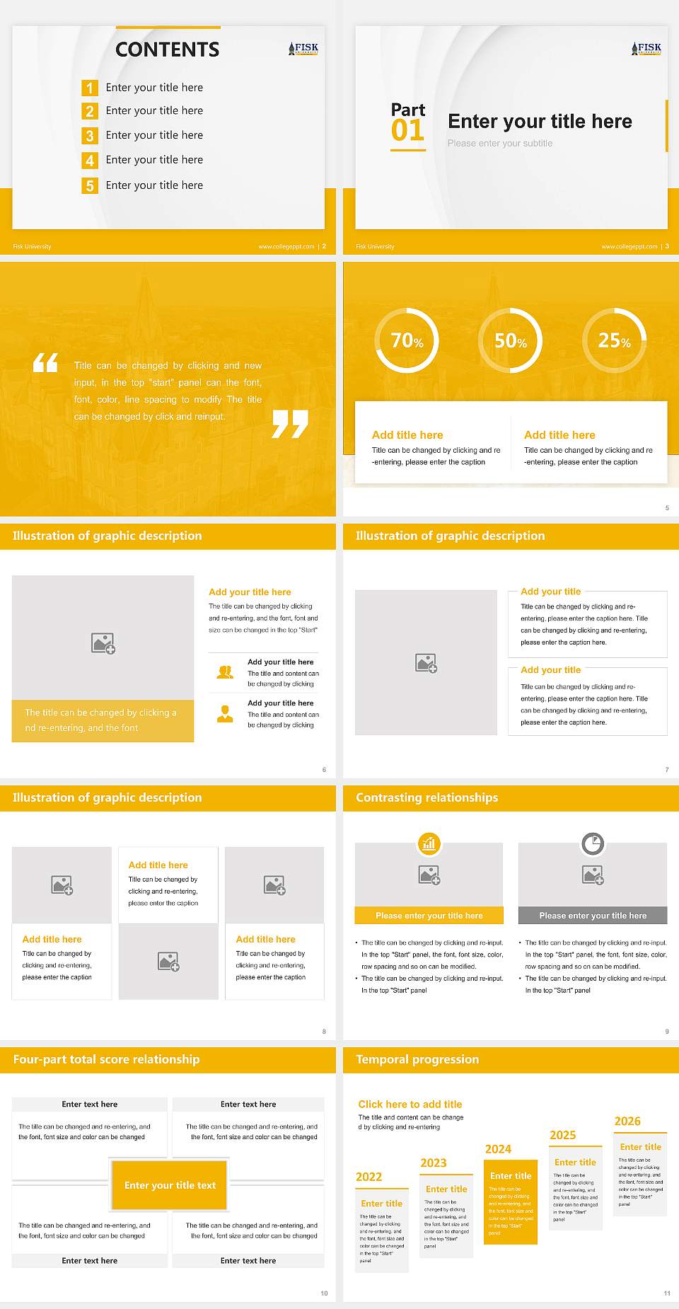 Fisk University Thesis Proposal/Graduation Defense PPT Template4:3 ratio PPT effect preview image2