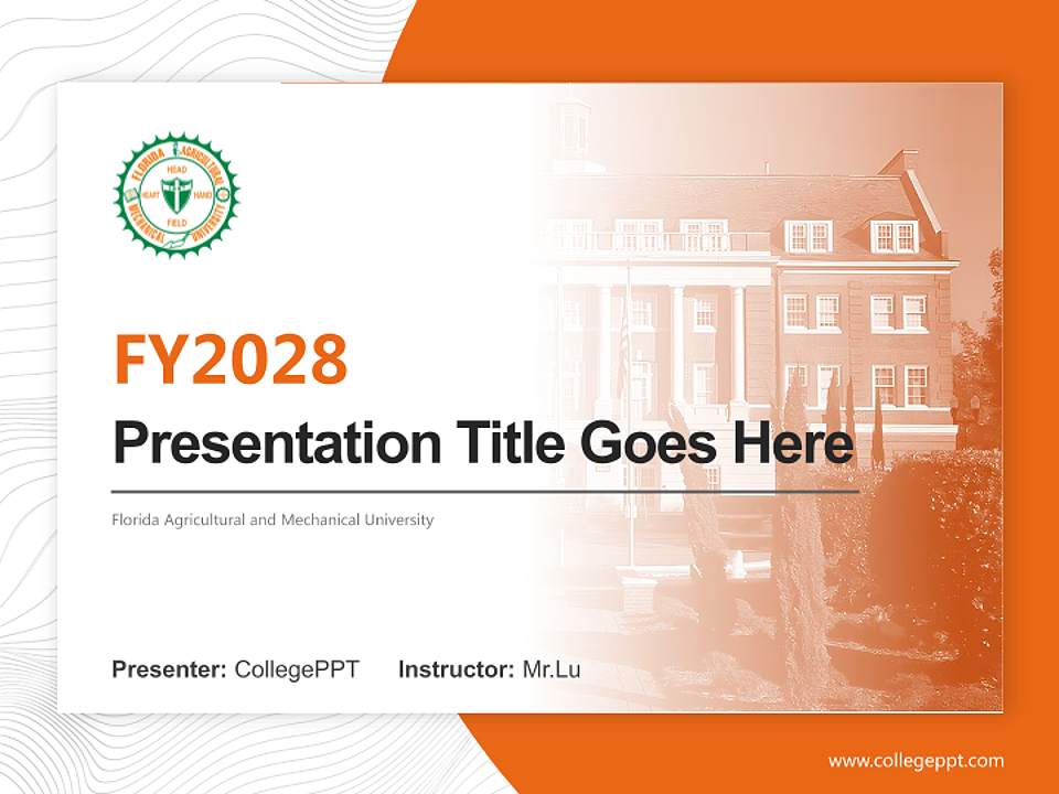 Florida Agricultural and Mechanical University Academic Presentation/Research Findings Report PPT Template4:3 ratio PPT effect preview image5