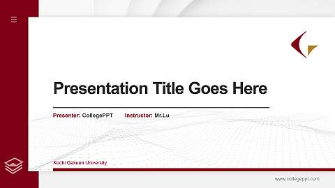 Kochi Gakuen University Thesis Proposal/Graduation Defense PPT Template