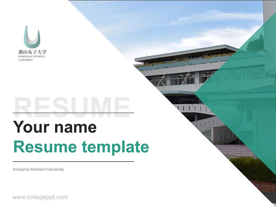 Koriyama Women’s University Resume PPT Template4:3 ratio PPT effect preview image5