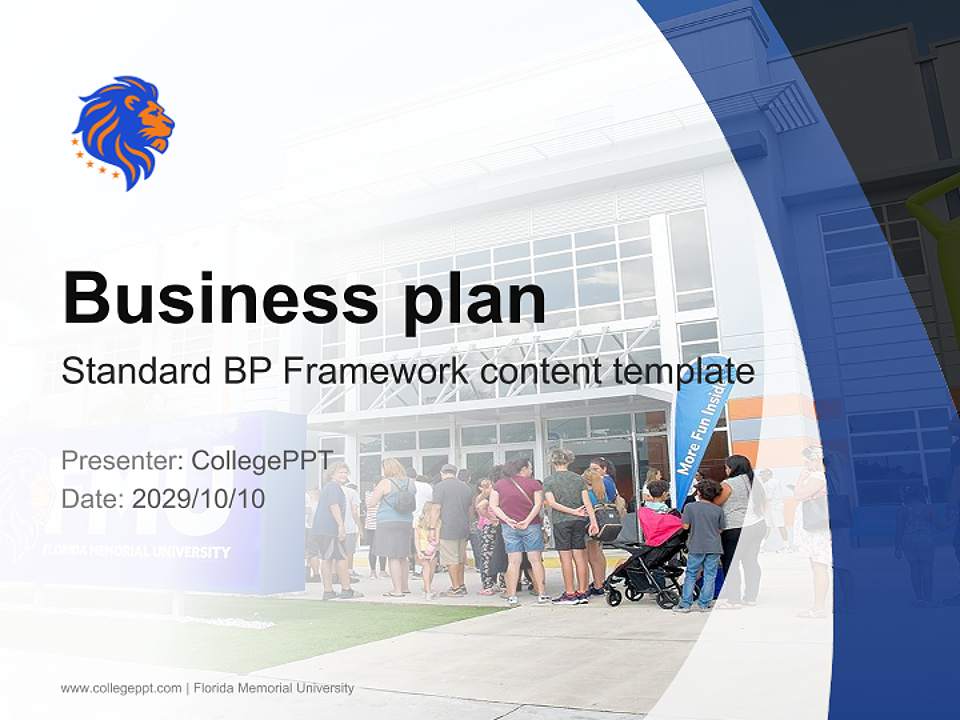 Florida Memorial University Competition/Entrepreneurship Contest PPT Template4:3 ratio PPT effect preview image9