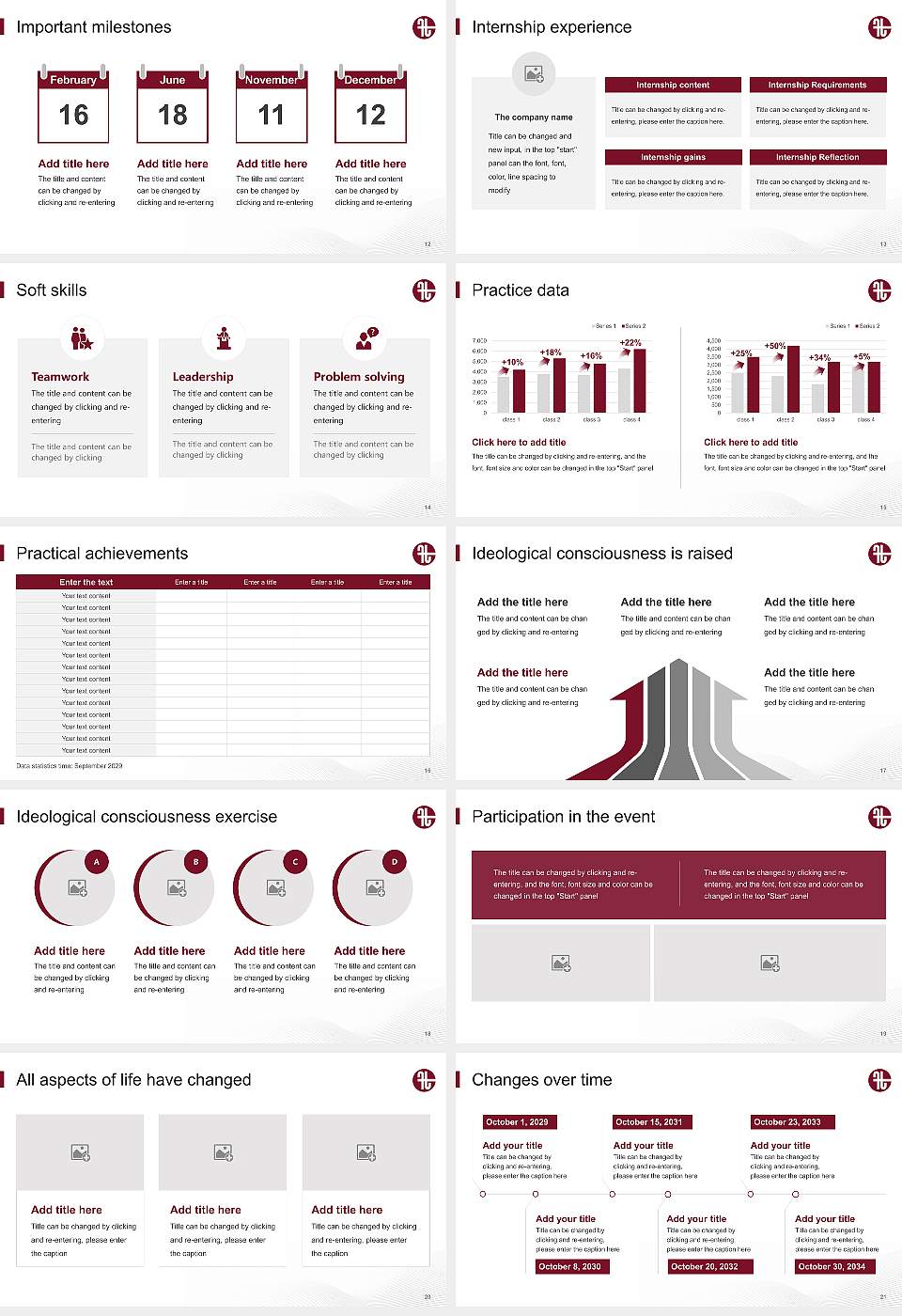 Five Towns College National Scholarship Defense PPT Template16:9 ratio PPT effect preview image3