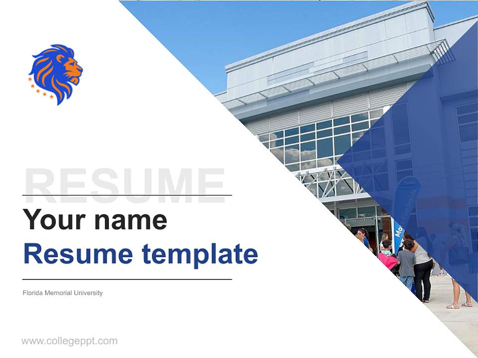 Florida Memorial University Resume PPT Template4:3 ratio PPT effect preview image5