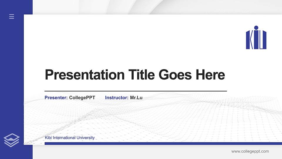 Kibi International University Thesis Proposal/Graduation Defense PPT Template16:9 ratio PPT effect preview image