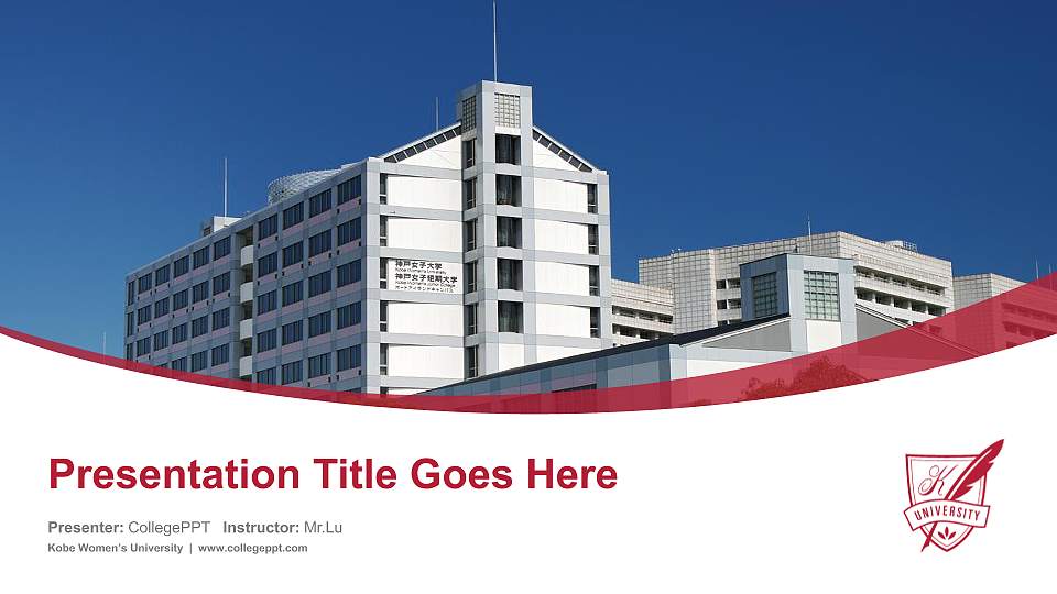 Kobe Women’s University Course/Courseware Creation PPT Template16:9 ratio PPT effect preview image