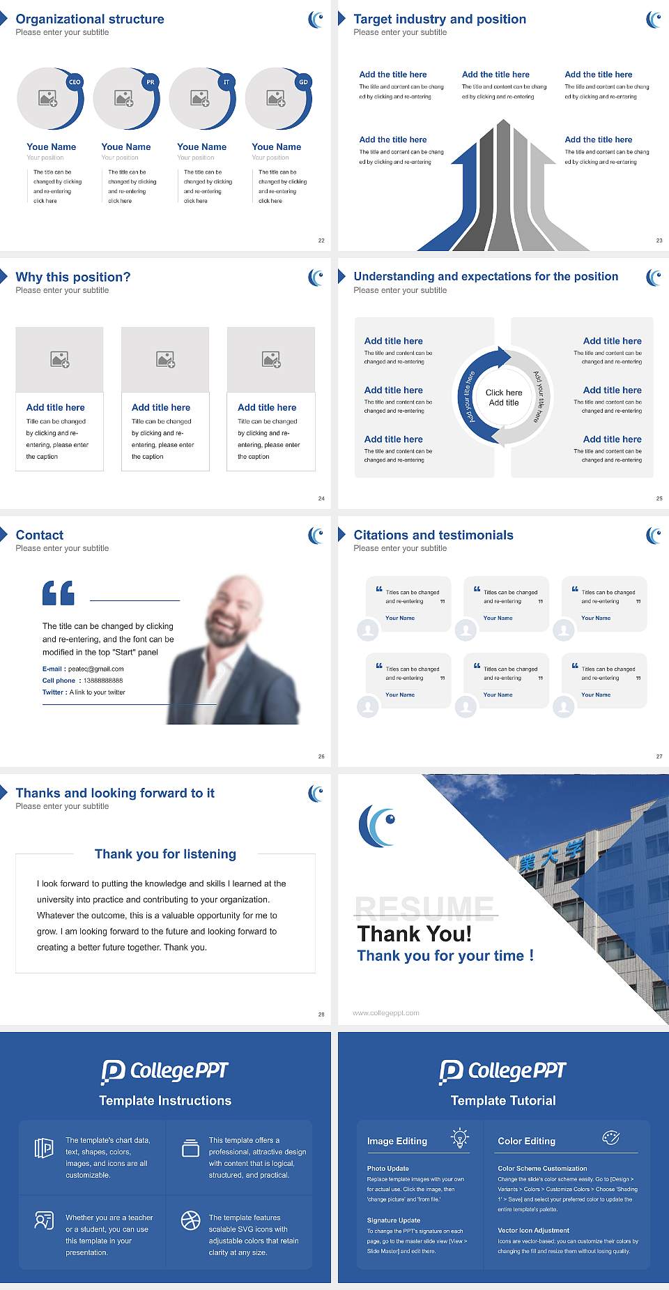 Kitami Institute of Technology Resume PPT Template4:3 ratio PPT effect preview image4