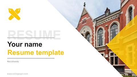 Keio University Resume PPT Template