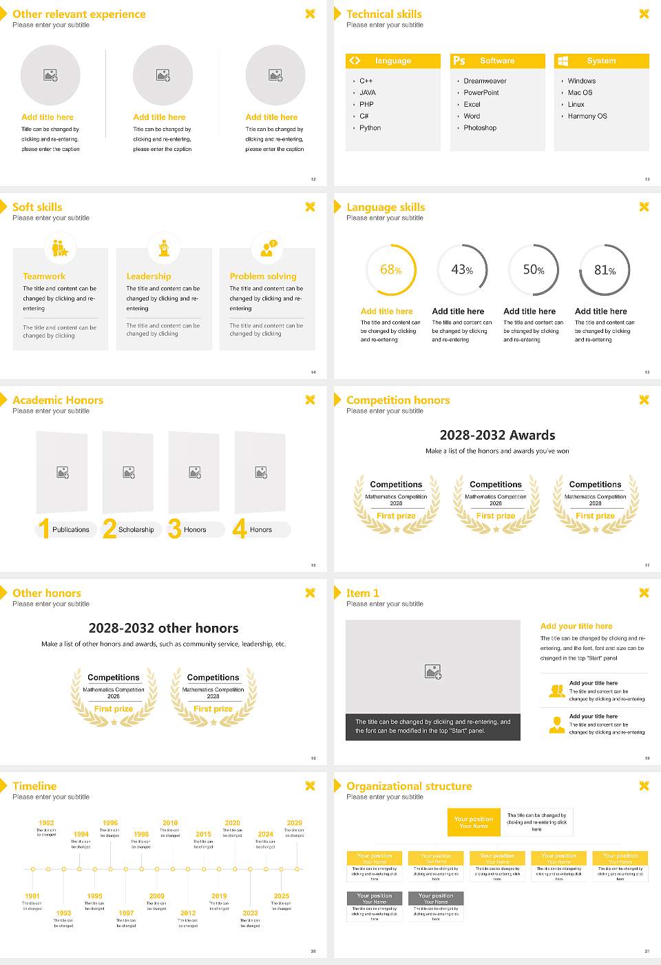 Keio University Resume PPT Template16:9 ratio PPT effect preview image3