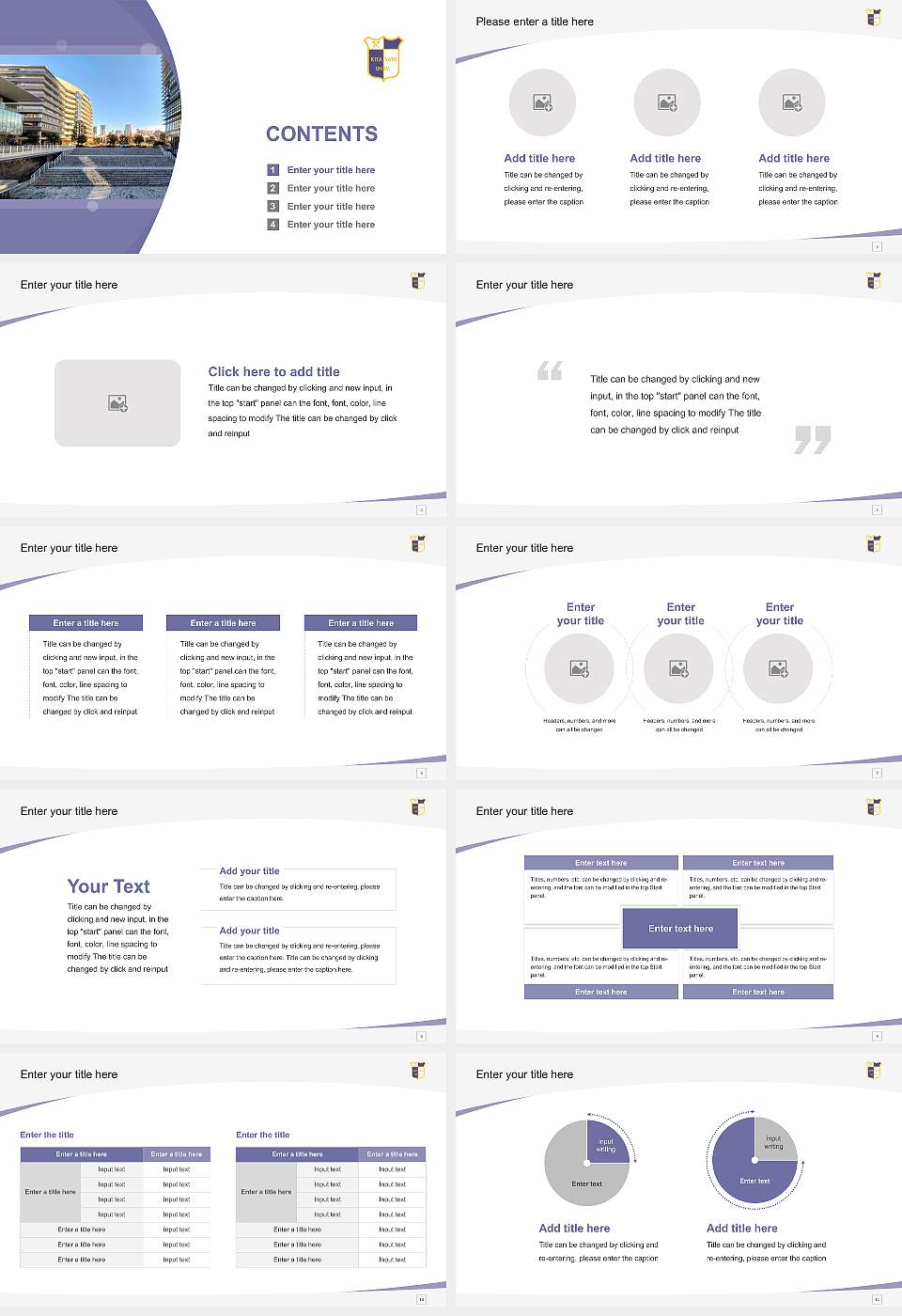 Kitasato University Course/Courseware Creation PPT Template16:9 ratio PPT effect preview image2