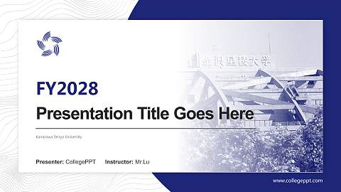 Kanazawa Seiryo University Academic Presentation/Research Findings Report PPT Template