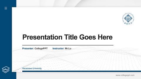 Kanazawa University Thesis Proposal/Graduation Defense PPT Template