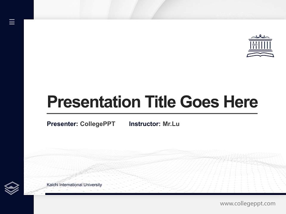 Kaichi International University Thesis Proposal/Graduation Defense PPT Template4:3 ratio PPT effect preview image5