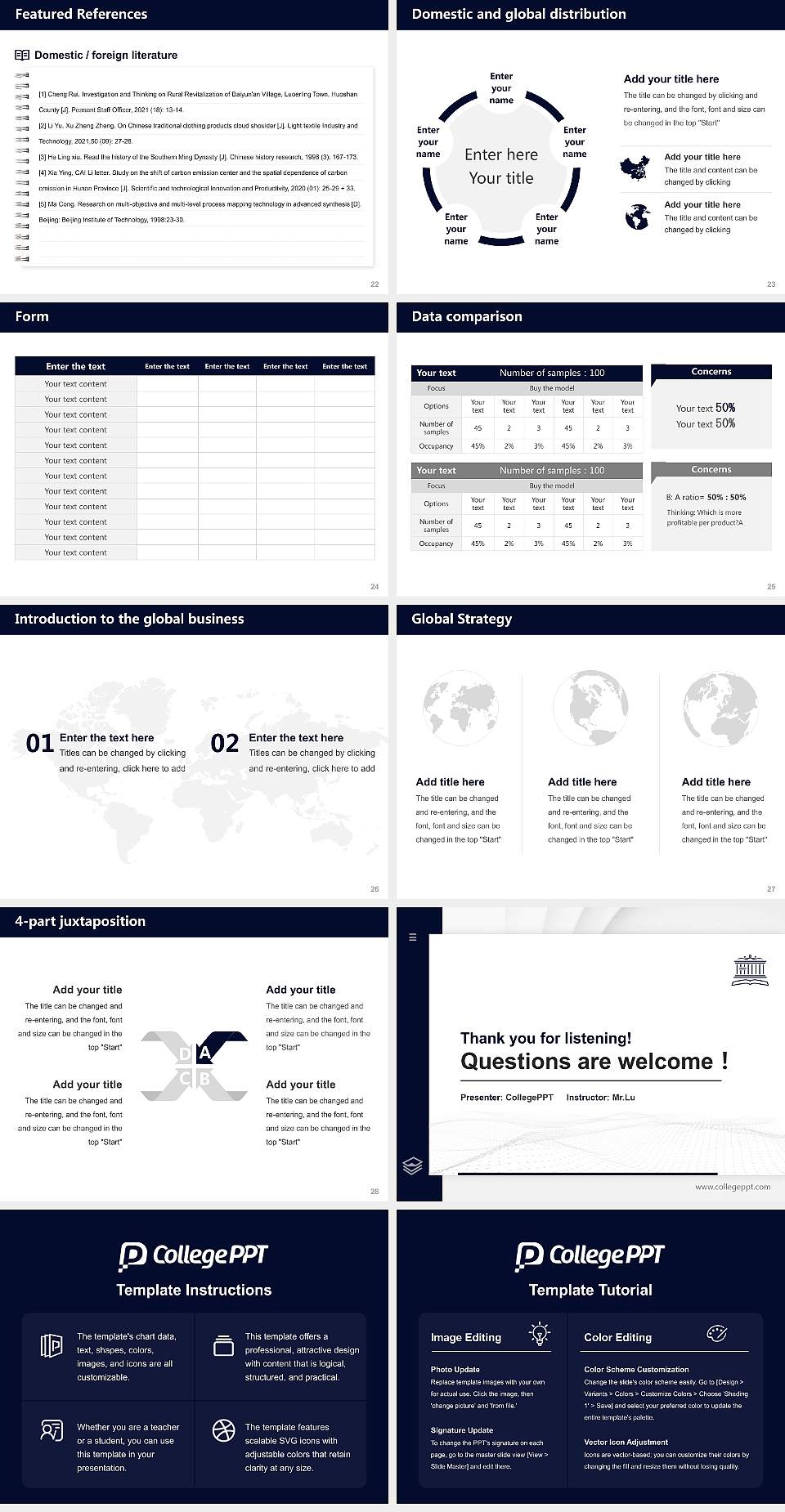 Kaichi International University Thesis Proposal/Graduation Defense PPT Template4:3 ratio PPT effect preview image4