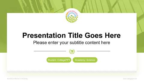 Kamakura Women’s University National Scholarship Defense PPT Template