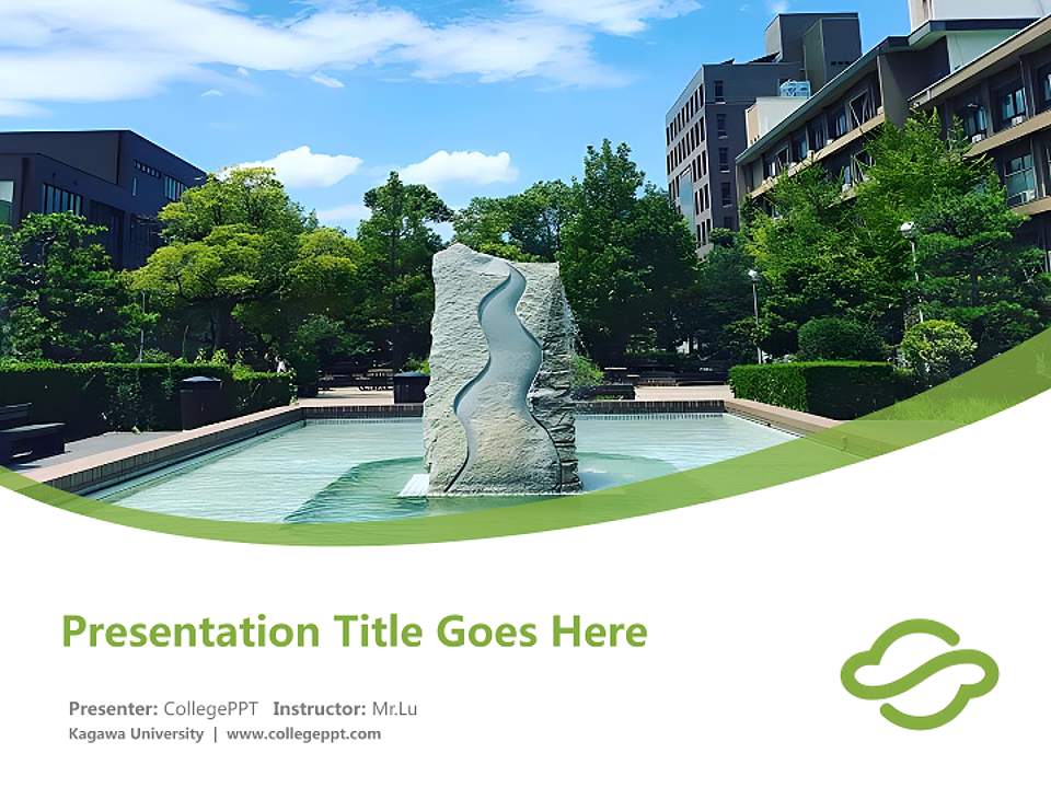 Kagawa University Course/Courseware Creation PPT Template4:3 ratio PPT effect preview image5