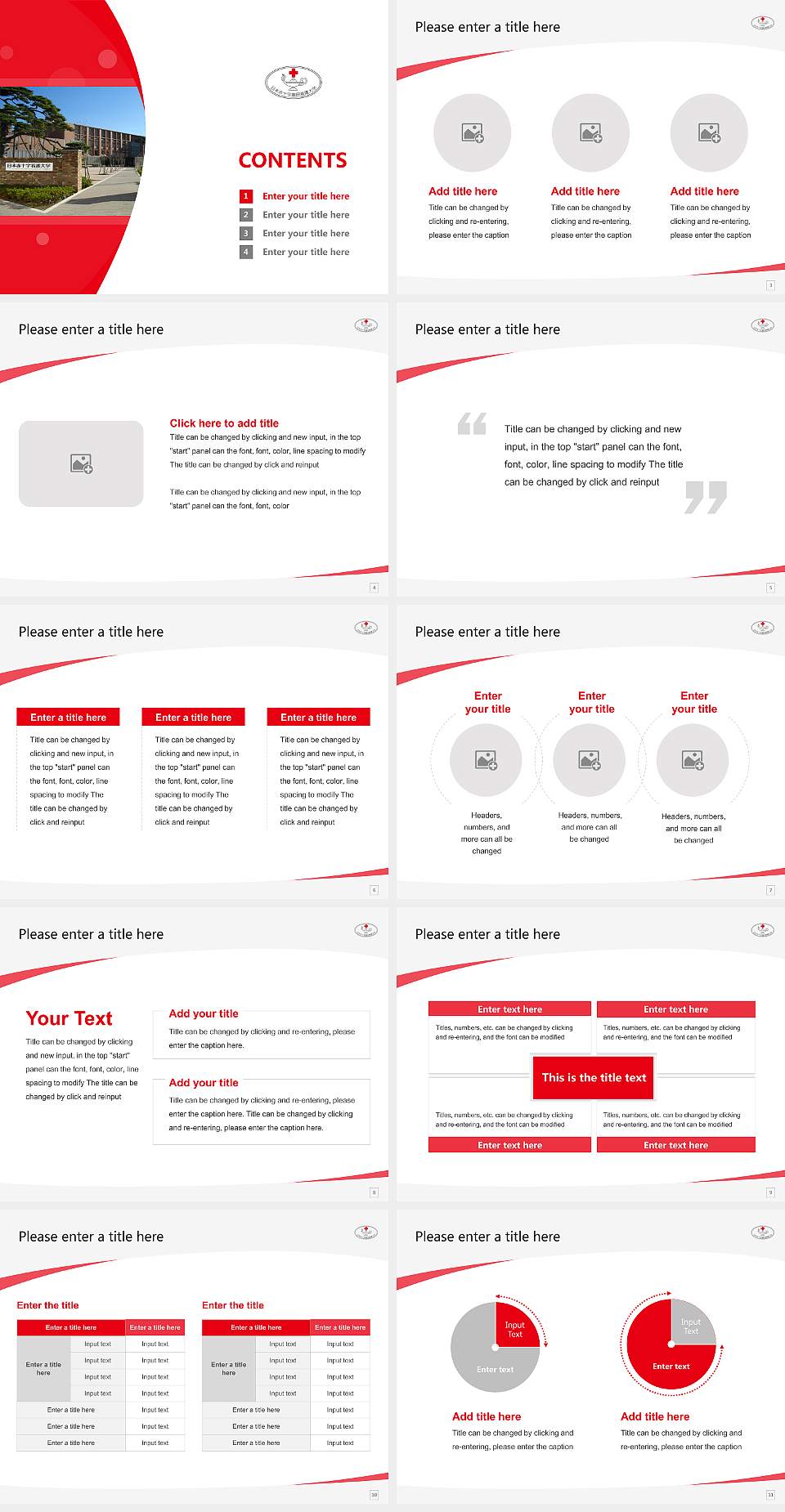 Japanese Red Cross College of Nursing Course/Courseware Creation PPT Template4:3 ratio PPT effect preview image2