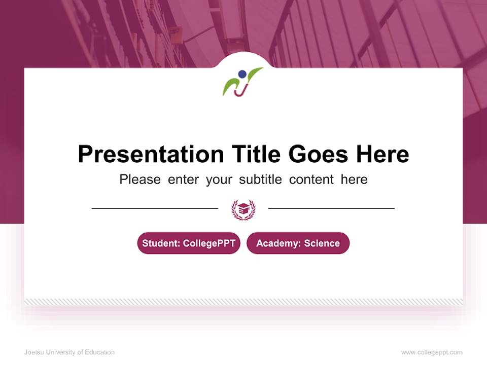 Joetsu University of Education National Scholarship Defense PPT Template4:3 ratio PPT effect preview image4