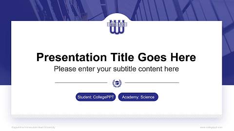 Kagoshima Immaculate Heart University National Scholarship Defense PPT Template