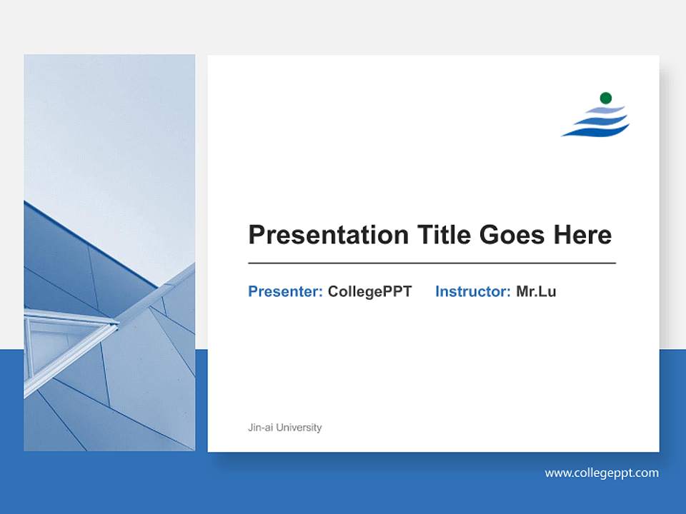 Jin-ai University General Purpose PPT Template4:3 ratio PPT effect preview image6