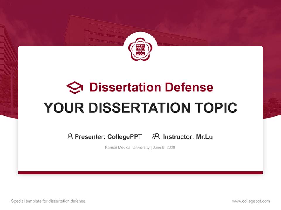 Kansai Medical University Graduation Thesis Defense PPT Template4:3 ratio PPT effect preview image7