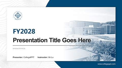 Kanazawa University Academic Presentation/Research Findings Report PPT Template