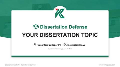 Kagoshima University Graduation Thesis Defense PPT Template