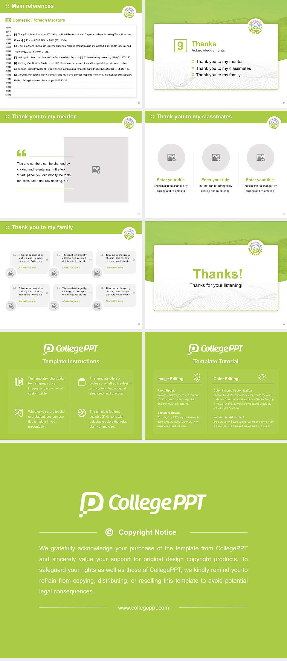 Kamakura Women’s University Graduation Thesis Defense PPT Template4:3 ratio PPT effect preview image7