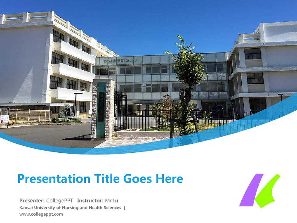 Kansai University of Nursing and Health Sciences Course/Courseware Creation PPT Template4:3 ratio PPT effect preview image5