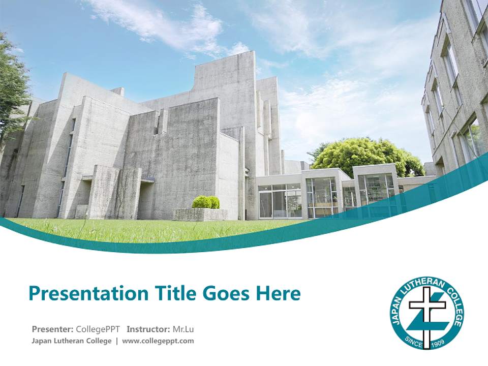 Japan Lutheran College Course/Courseware Creation PPT Template4:3 ratio PPT effect preview image5