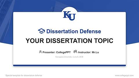 Kanagawa University Graduation Thesis Defense PPT Template