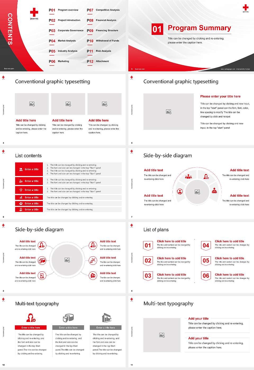 Japanese Red Cross Hokkaido College of Nursing Competition/Entrepreneurship Contest PPT Template16:9 ratio PPT effect preview image2