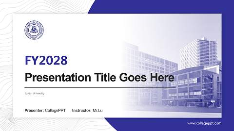 Kansai University Academic Presentation/Research Findings Report PPT Template