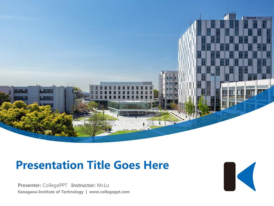 Kanagawa Institute of Technology Course/Courseware Creation PPT Template4:3 ratio PPT effect preview image5