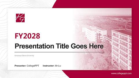 Kanazawa Gakuin University Academic Presentation/Research Findings Report PPT Template