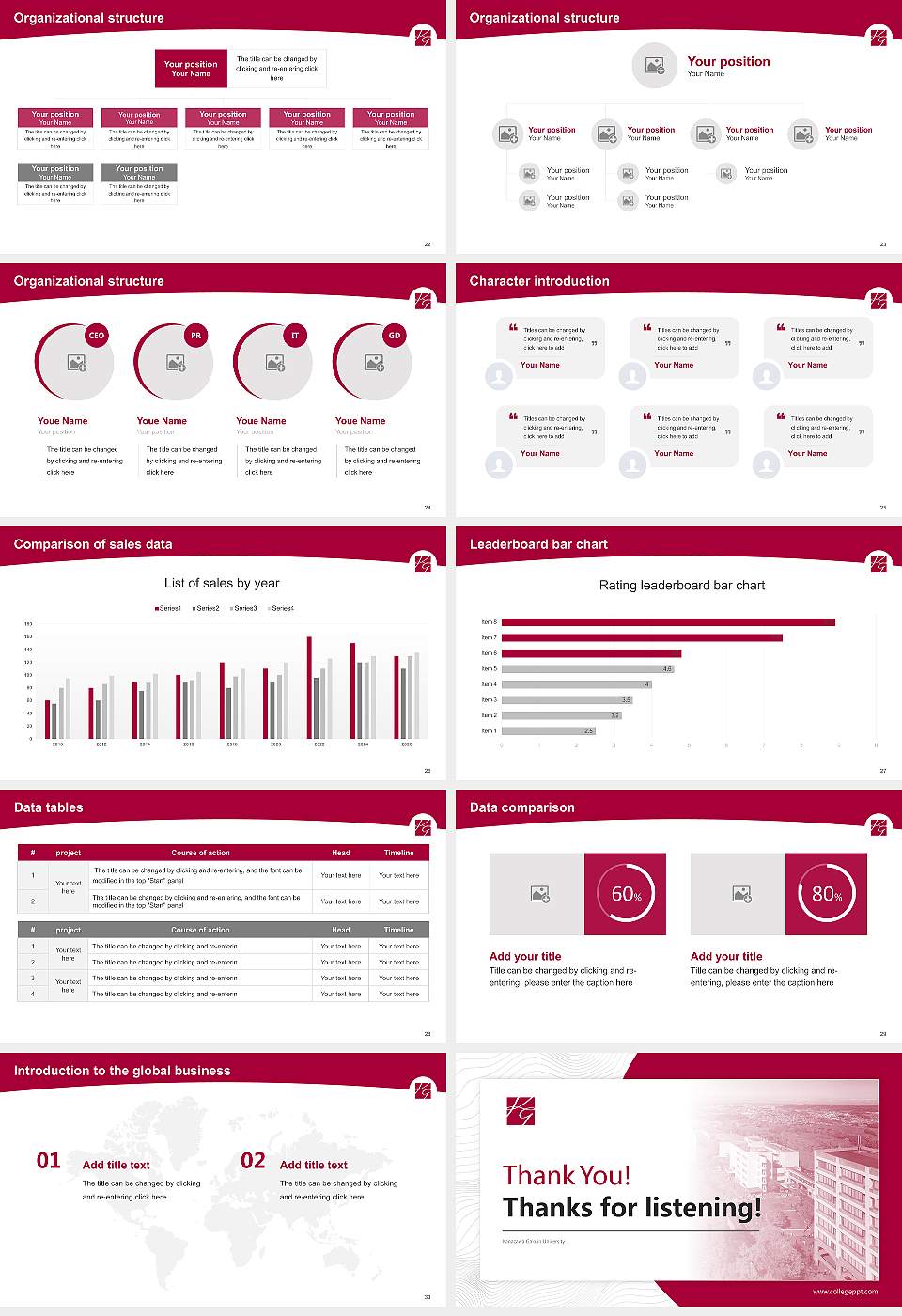 Kanazawa Gakuin University Academic Presentation/Research Findings Report PPT Template16:9 ratio PPT effect preview image4