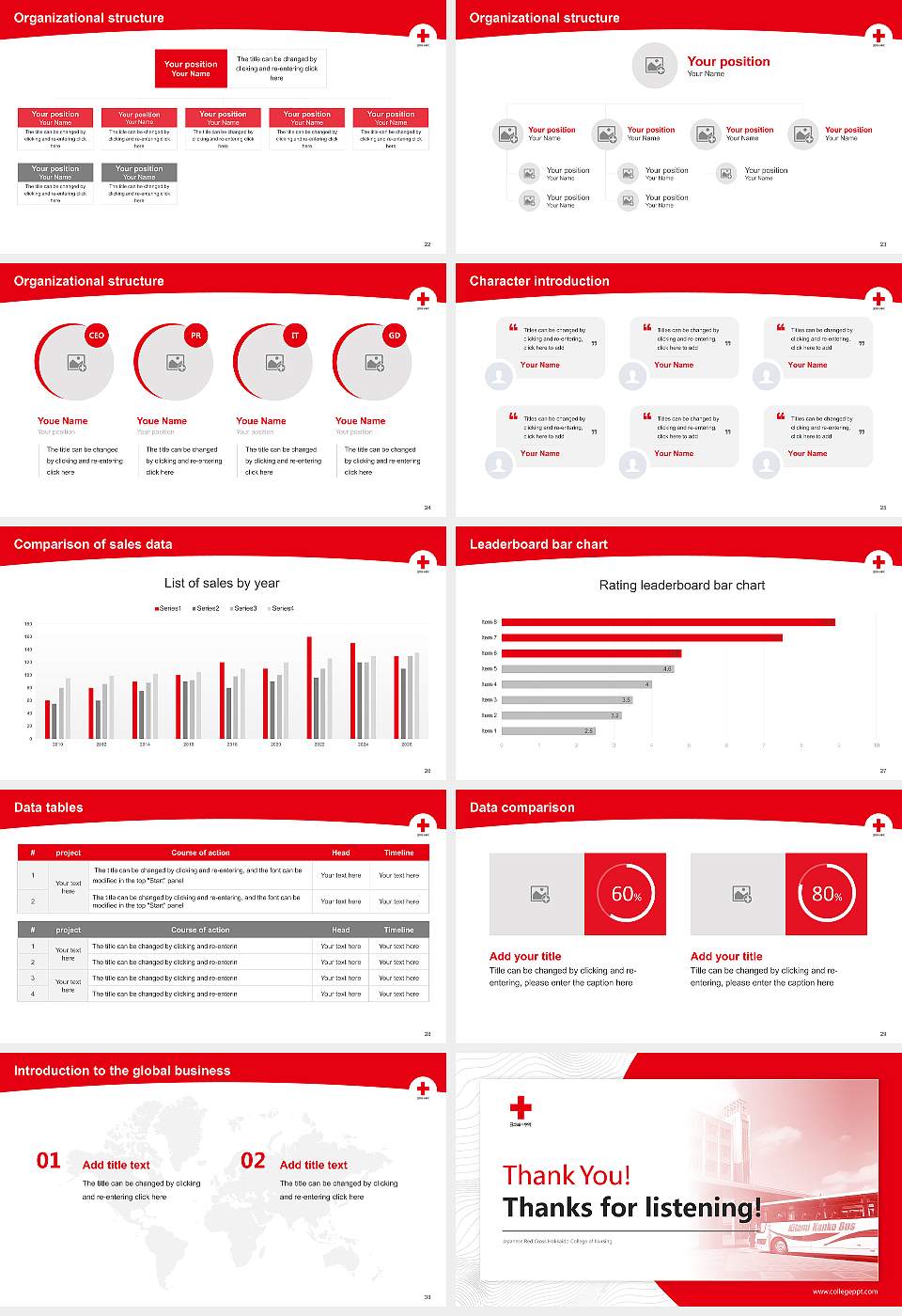 Japanese Red Cross Hokkaido College of Nursing Academic Presentation/Research Findings Report PPT Template16:9 ratio PPT effect preview image4