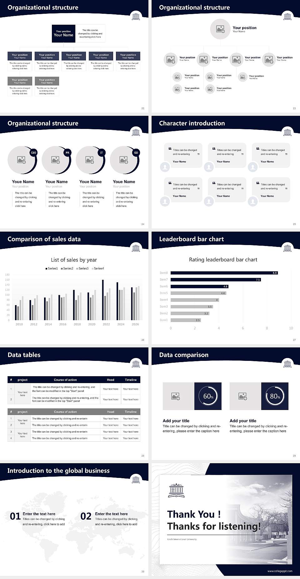 Kaichi International University Academic Presentation/Research Findings Report PPT Template4:3 ratio PPT effect preview image4