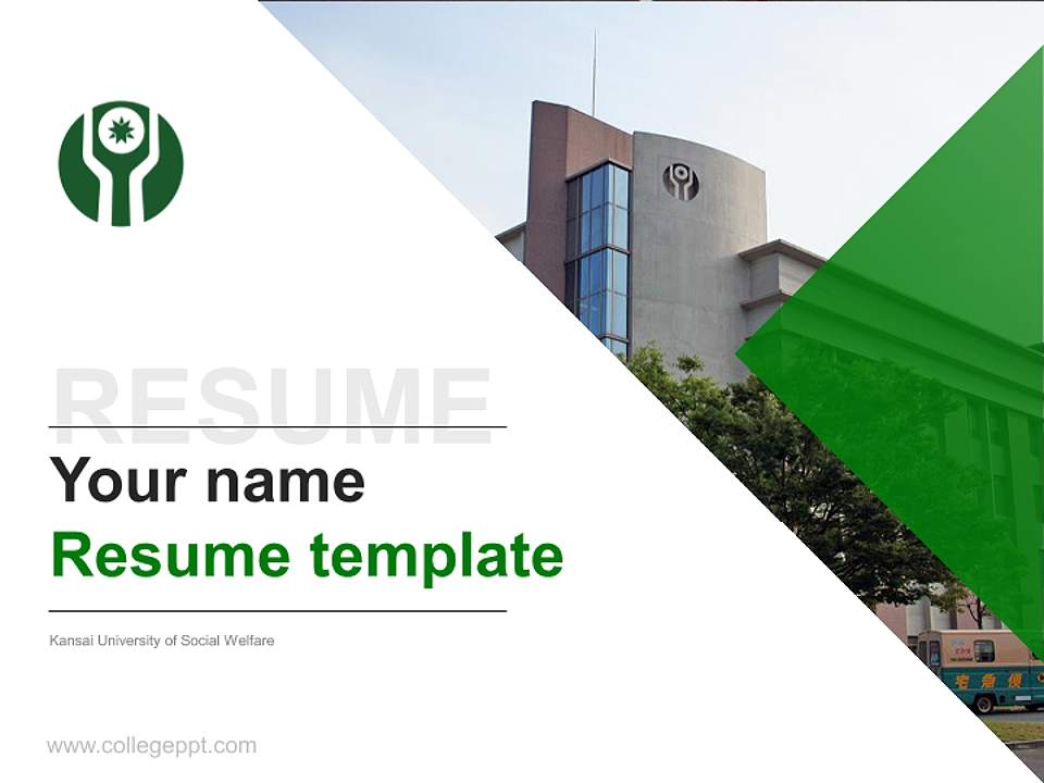 Kansai University of Social Welfare Resume PPT Template4:3 ratio PPT effect preview image5