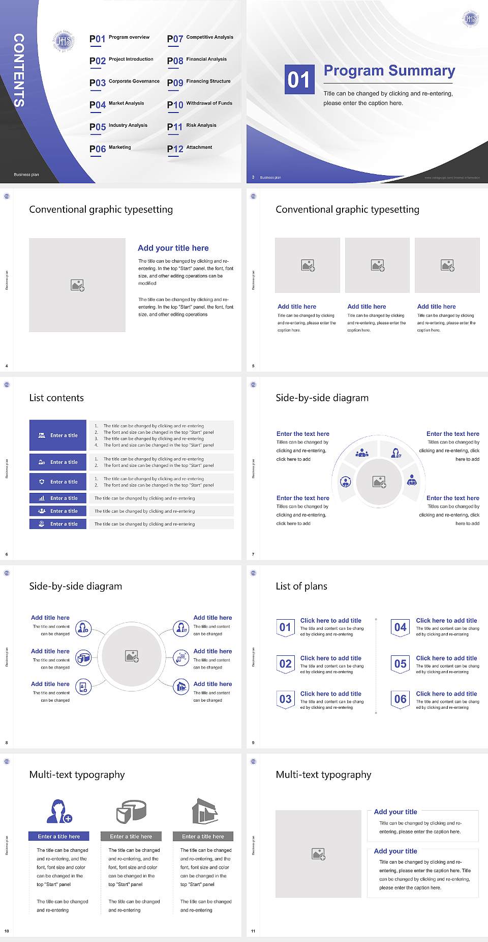 Japan University of Health Sciences Competition/Entrepreneurship Contest PPT Template4:3 ratio PPT effect preview image2