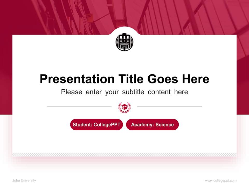 Jobu University National Scholarship Defense PPT Template4:3 ratio PPT effect preview image4