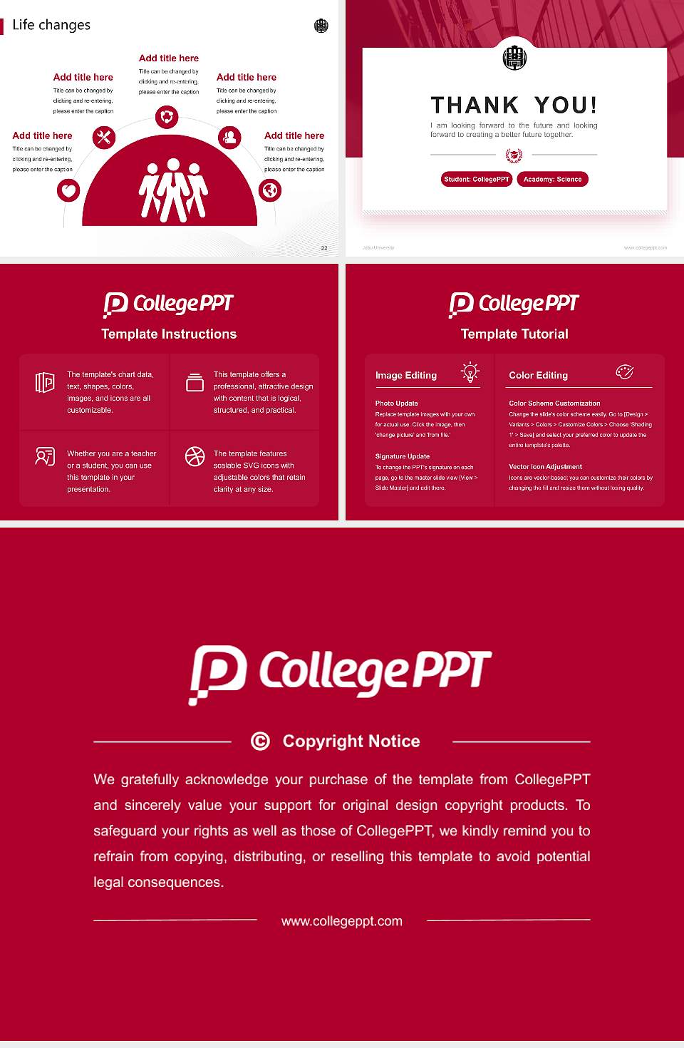 Jobu University National Scholarship Defense PPT Template4:3 ratio PPT effect preview image4