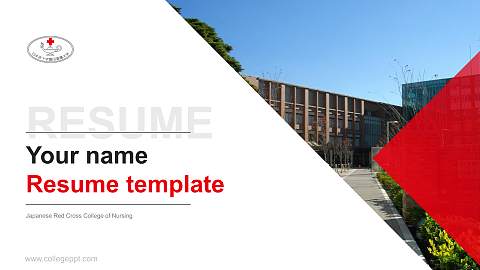 Japanese Red Cross College of Nursing Resume PPT Template