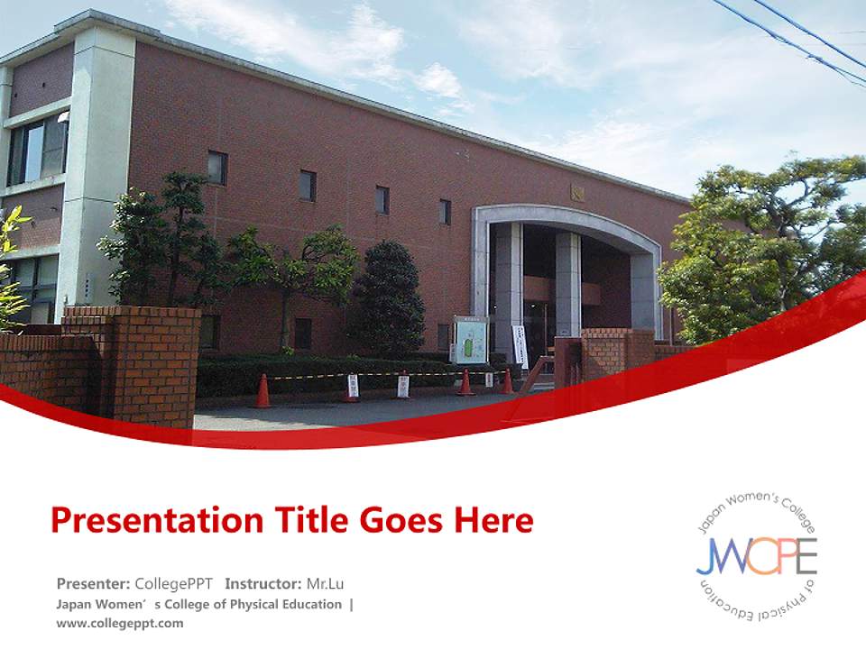Japan Women’s College of Physical Education Course/Courseware Creation PPT Template4:3 ratio PPT effect preview image5