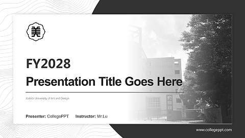 Joshibi University of Art and Design Academic Presentation/Research Findings Report PPT Template