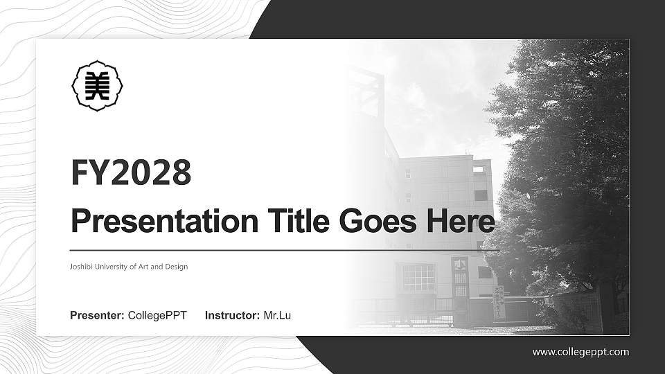 Joshibi University of Art and Design Academic Presentation/Research Findings Report PPT Template16:9 ratio PPT effect preview image
