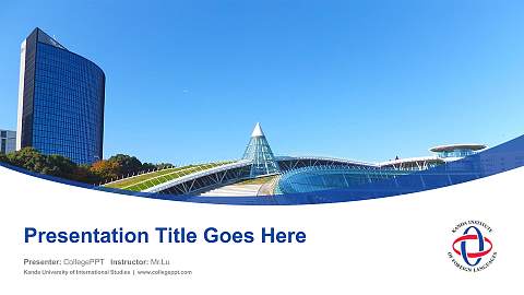 Kanda University of International Studies Course/Courseware Creation PPT Template